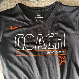 Nike Black Tee with Orange Accents